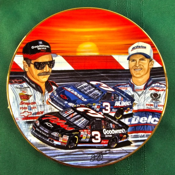Vintage Dale Earnhardt Sr & Jr Rising Son Hamilton Collection Decorative Plate - Picture 1 of 6